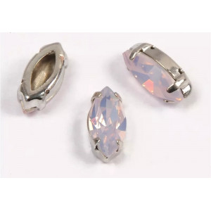 Лодочка Pink Opal в оправе (хрусталь)